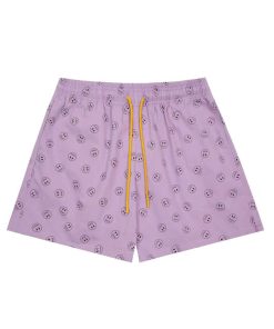 Quần Short Nam Họa Tiết Mặt Cười Màu Tím – Cá Tính, Nổi Bật